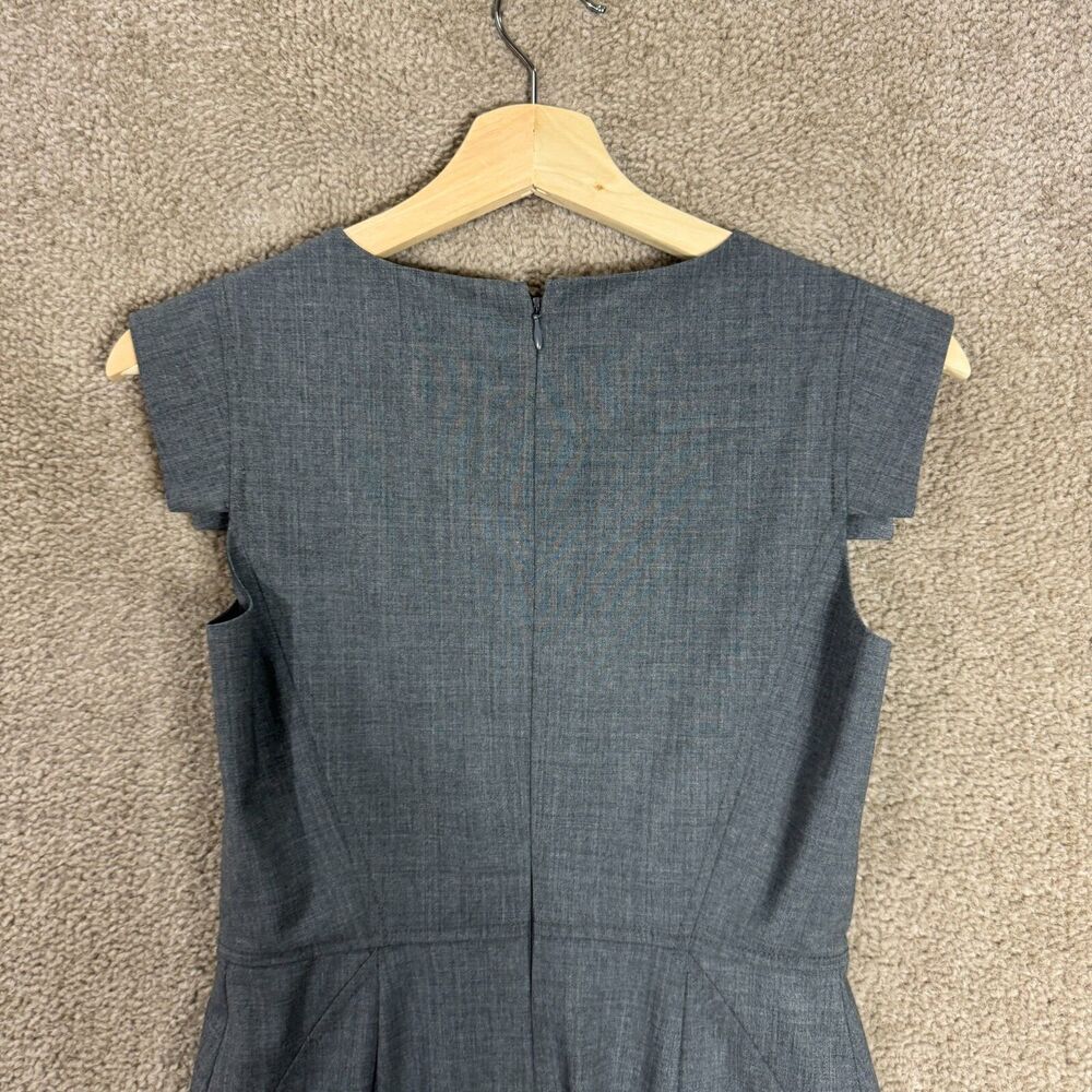 J. Crew Resume Sheath Dress Size 0P Gray Heather Cap Sleeve Stretch Wool Blend - Picture 11 of 13